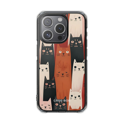 Elongated Cats Black iPhone 15 Pro Case - Impact