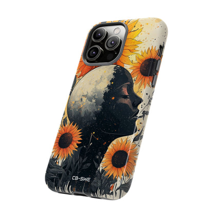 Sunflower Embraces Moon - iPhone Case