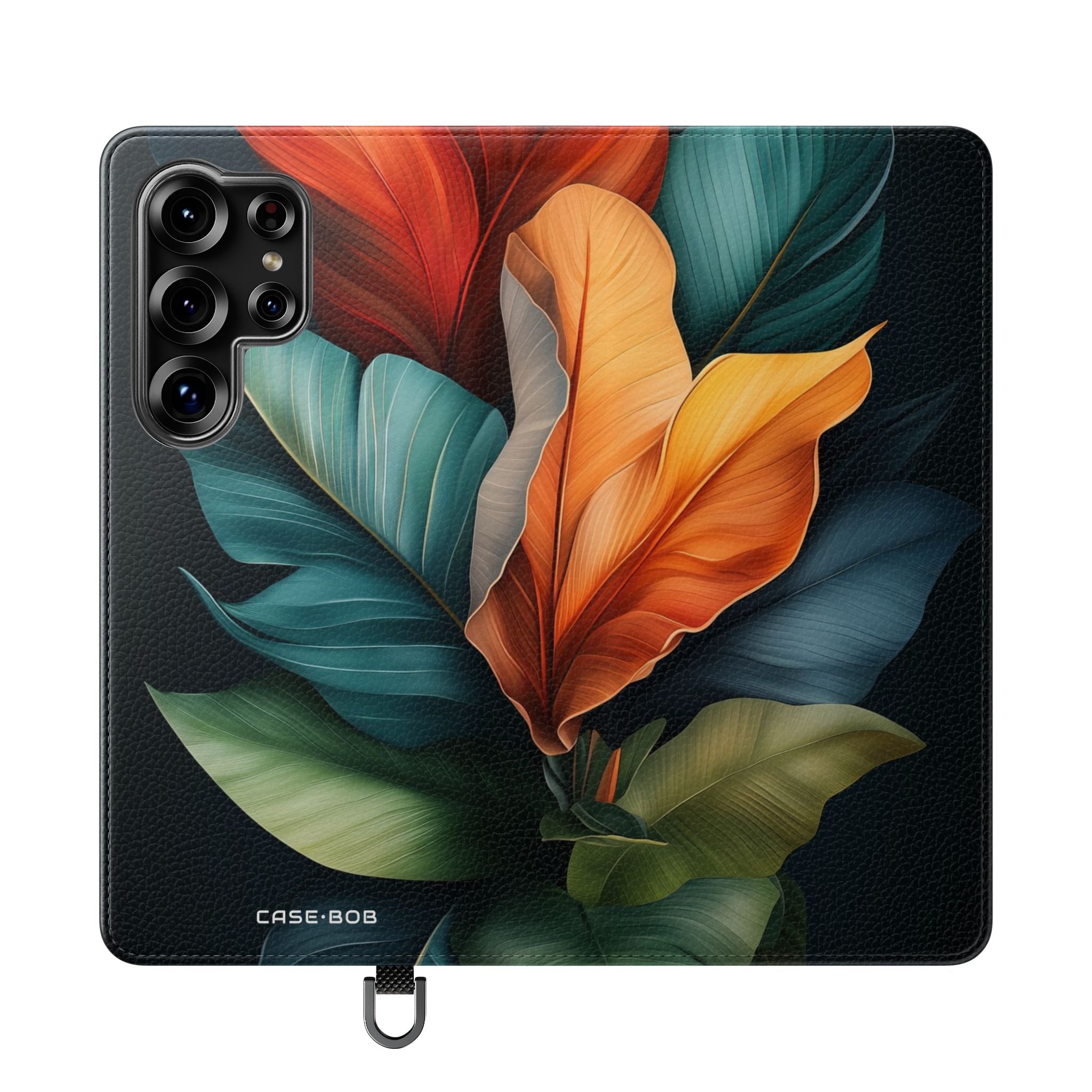 Tropical Ember Leaves - Samsung S25 Ultra Case - Wallet