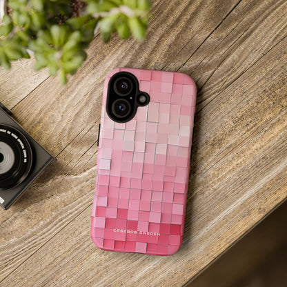 Gradient Pink Mosaic iPhone 16 - Tough Phone Case