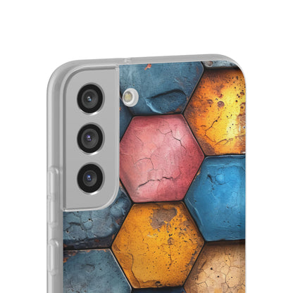 Rustic Geometric Tiles - Flexi Samsung S22 Phone Case