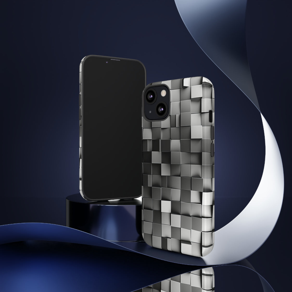 Monochrome Square Gradient - Protective Phone Case