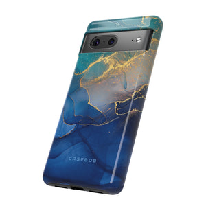 Blue Alcohol Ink - Protective Phone Case