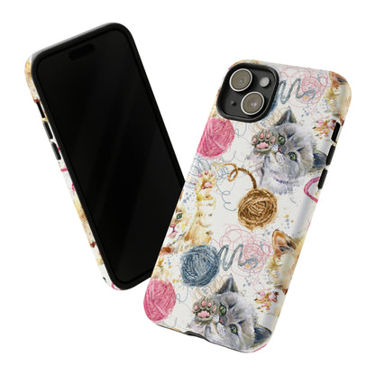 Cute Kitten Pattern - Protective Phone Case