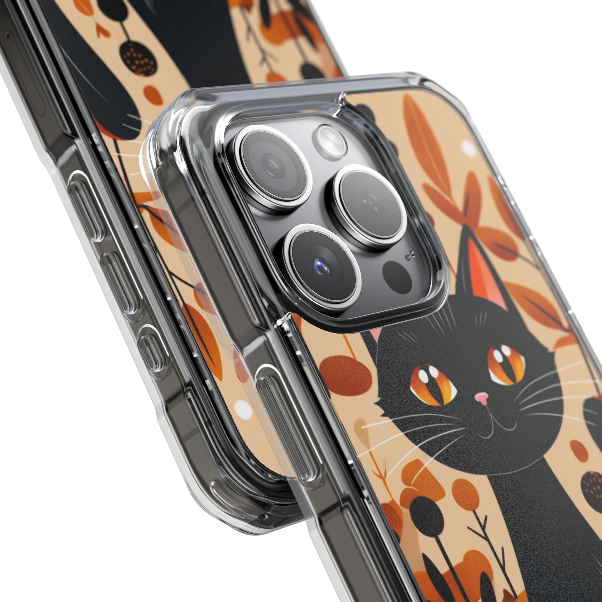 Black Cat Glow iPhone 15 Pro Case - Impact