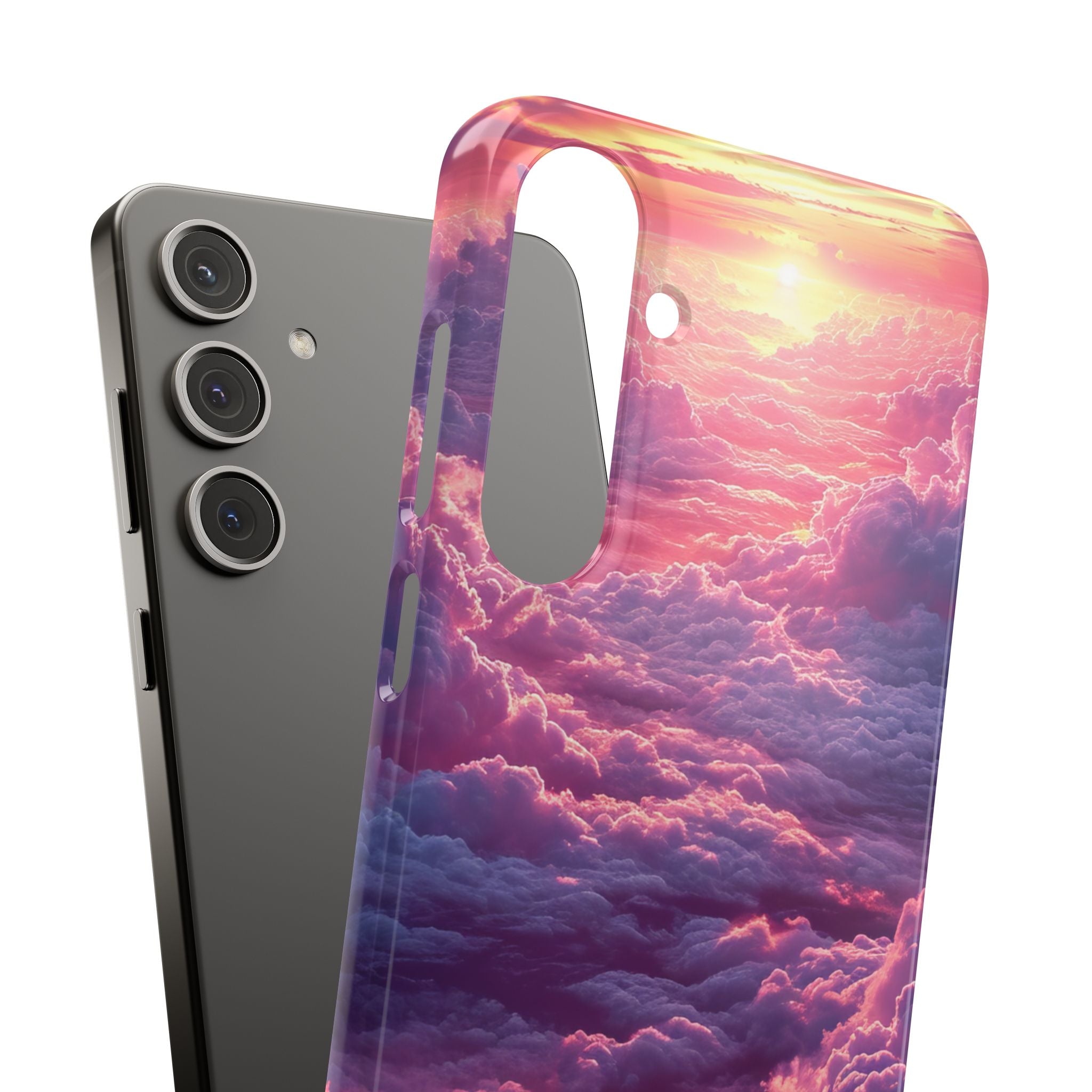 Pink Purple Clouds - Slim Samsung S24 Phone Case