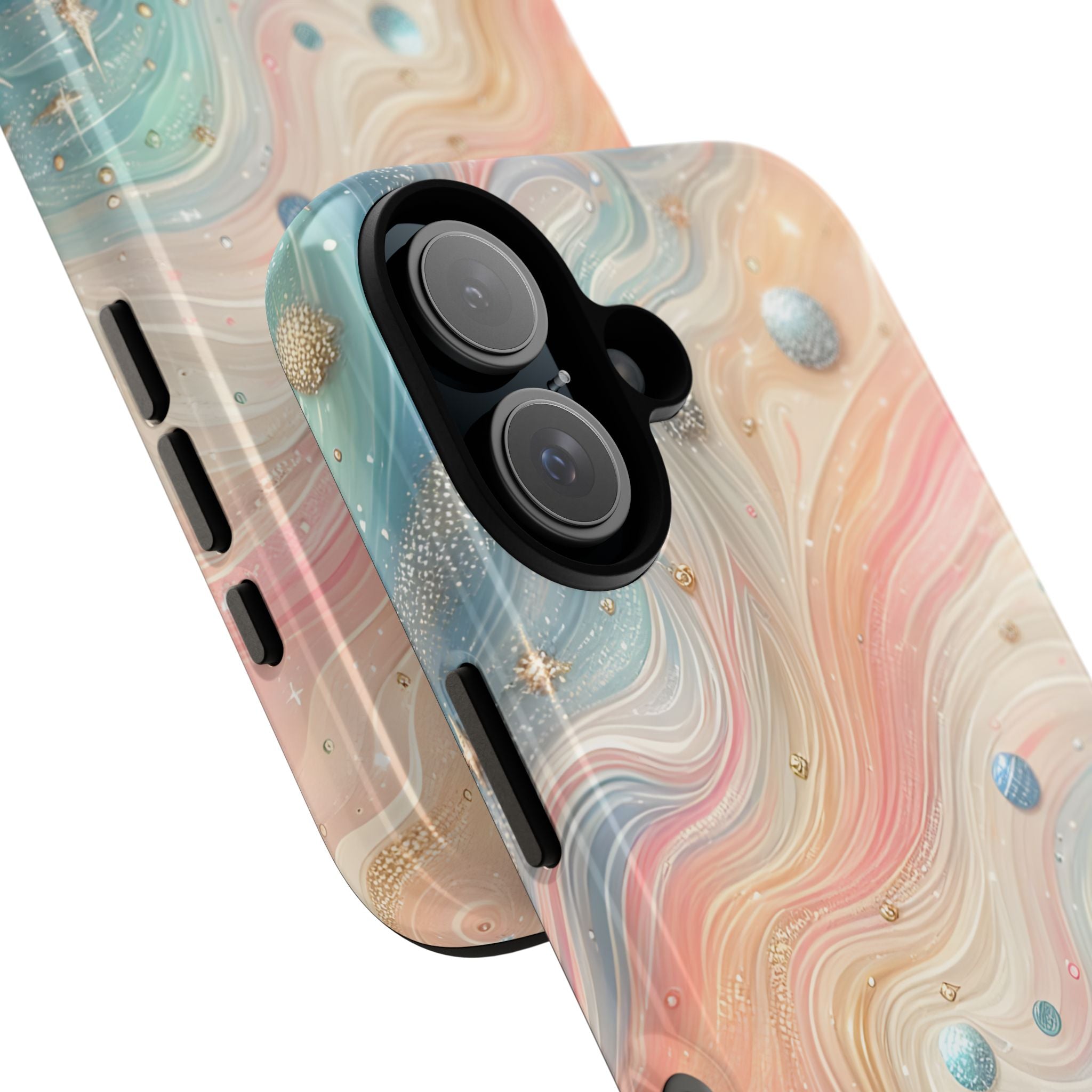 Iridescent Swirls iPhone 16 Pro Case - Tough