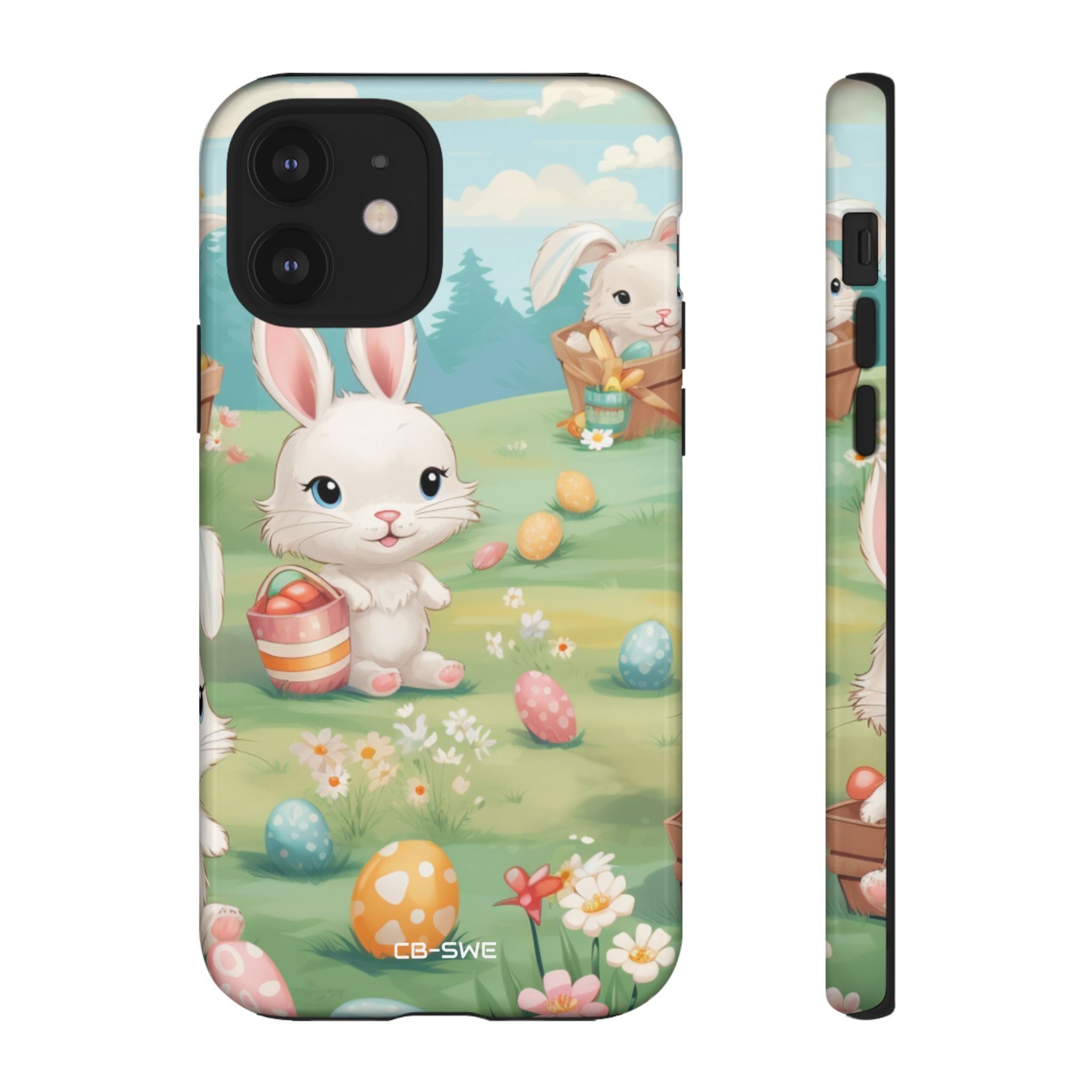 Bunnies Hunt Eggs - iPhone Case