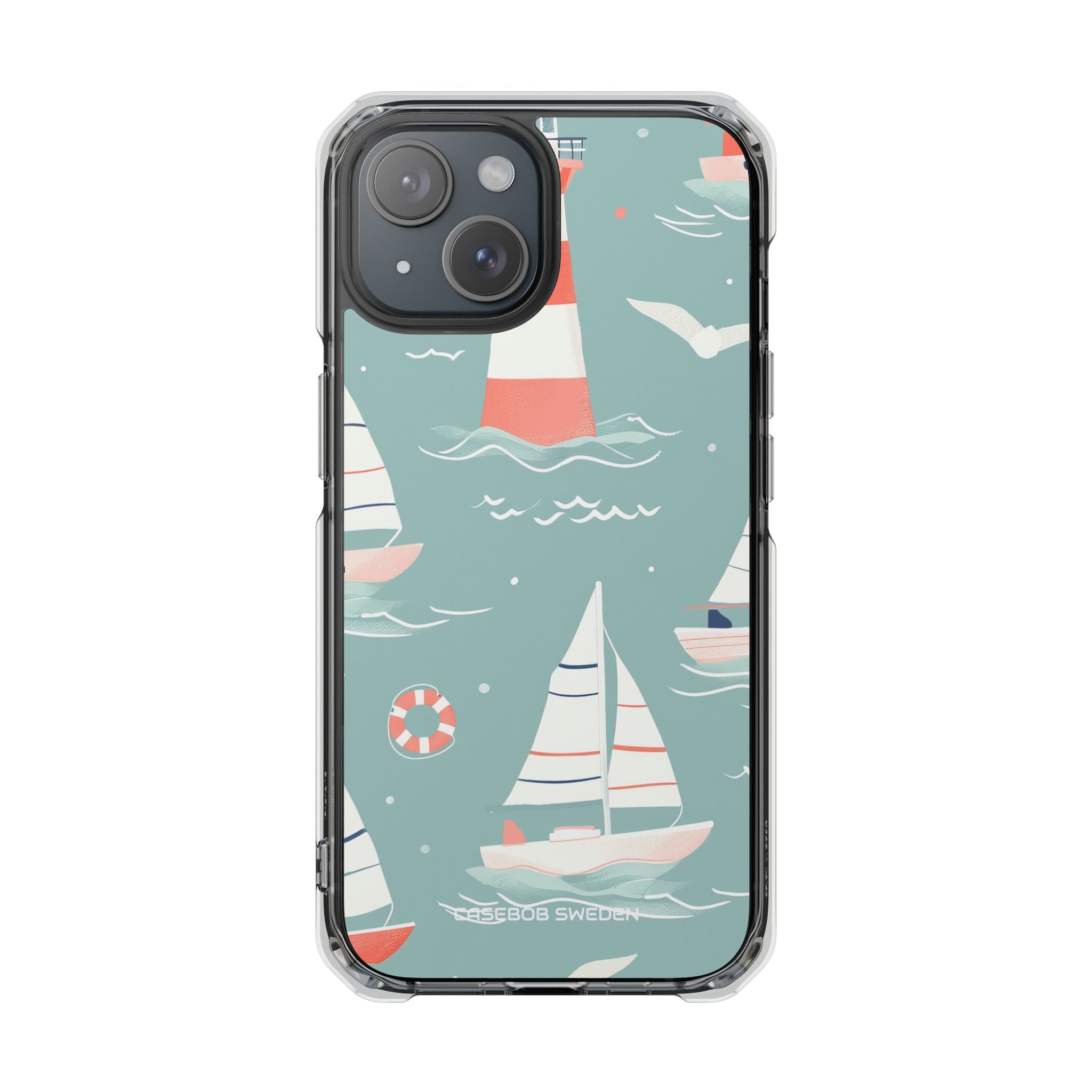 Lighthouse Nautical Charm - Clear Impact iPhone 15 Phone Case