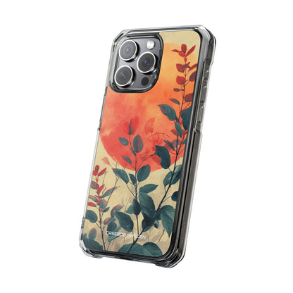 Orange Sun Harmony - Clear Impact iPhone 15 Phone Case