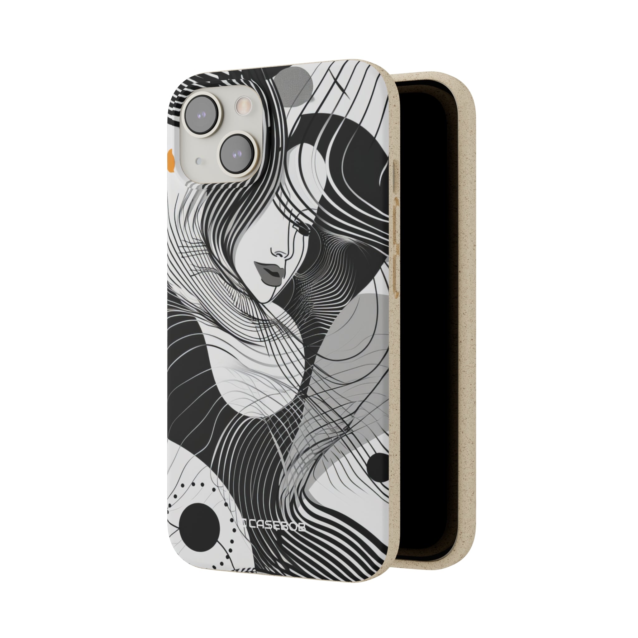 Fluid Noir Rhythm | Biodegradable Phone Case