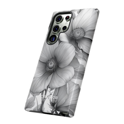 Grayscale Floral Harmony Samsung S23 - Tough