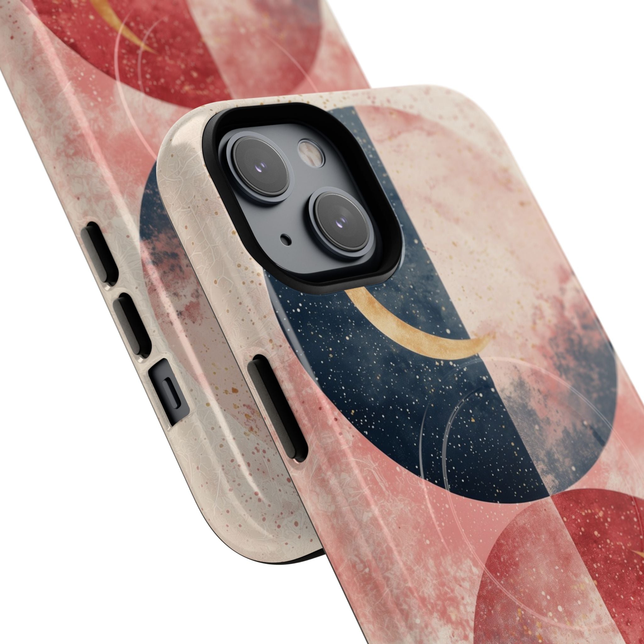 Golden Crescent Circles iPhone 14 Plus Case - Tough+