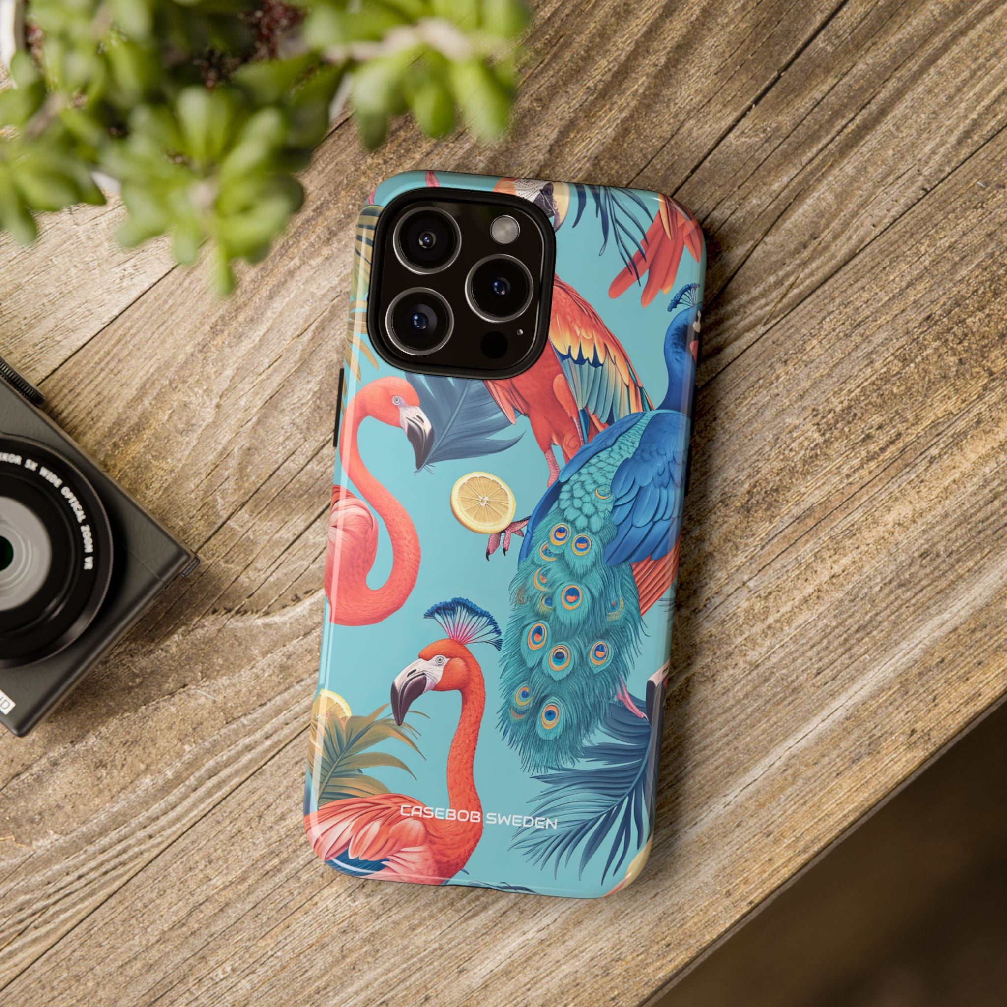 Tropical Flamingo Bliss - Tough iPhone 16 Phone Case