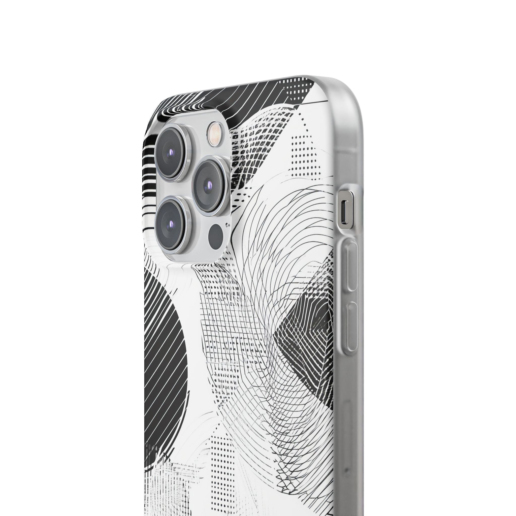 Monochrome Dynamics | Flexible Phone Case for iPhone