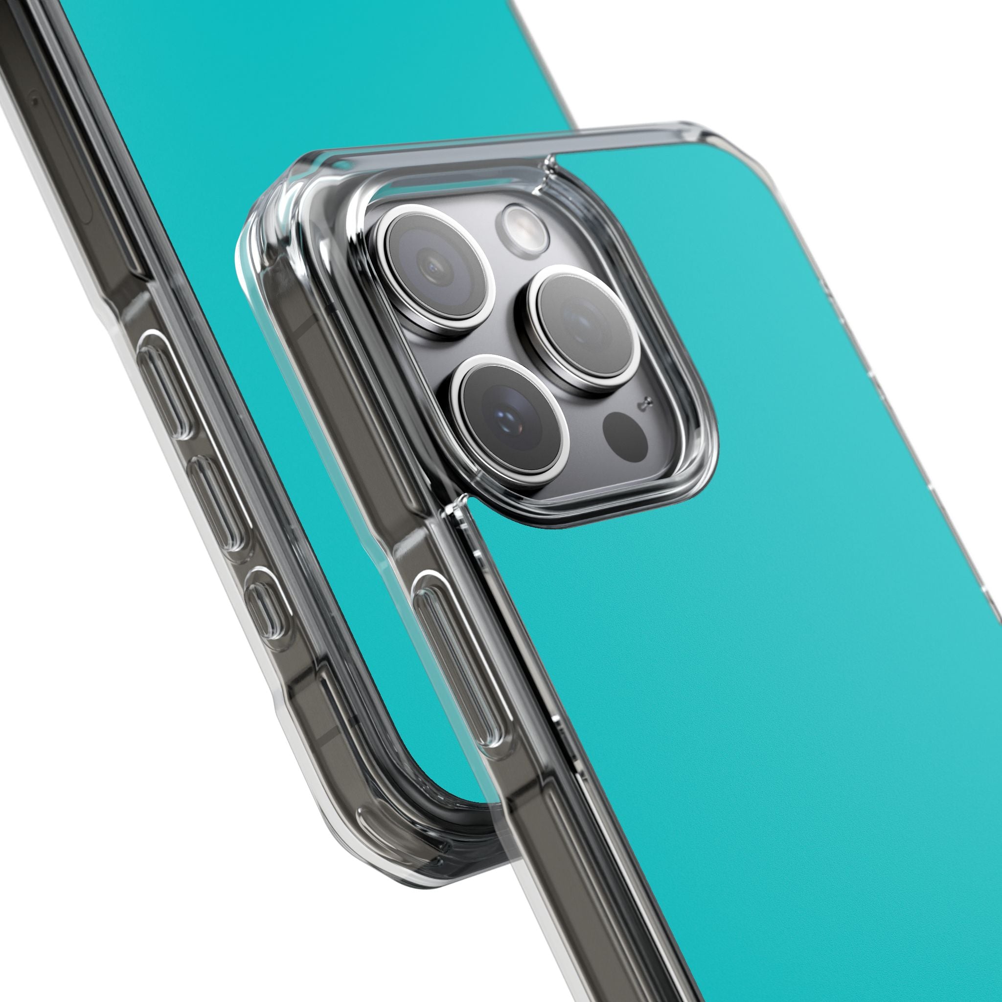 Dark Turquoise - Clear Impact Case for iPhone