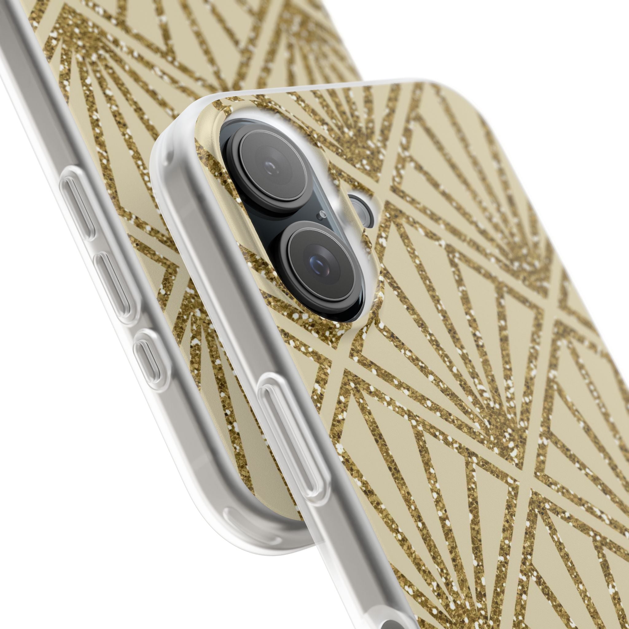 Gold Diamond Radiance iPhone 16 Case - Soft