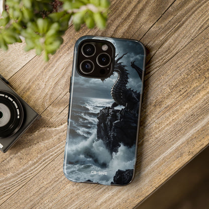 Dragon Roars Against Sea - iPhone Case