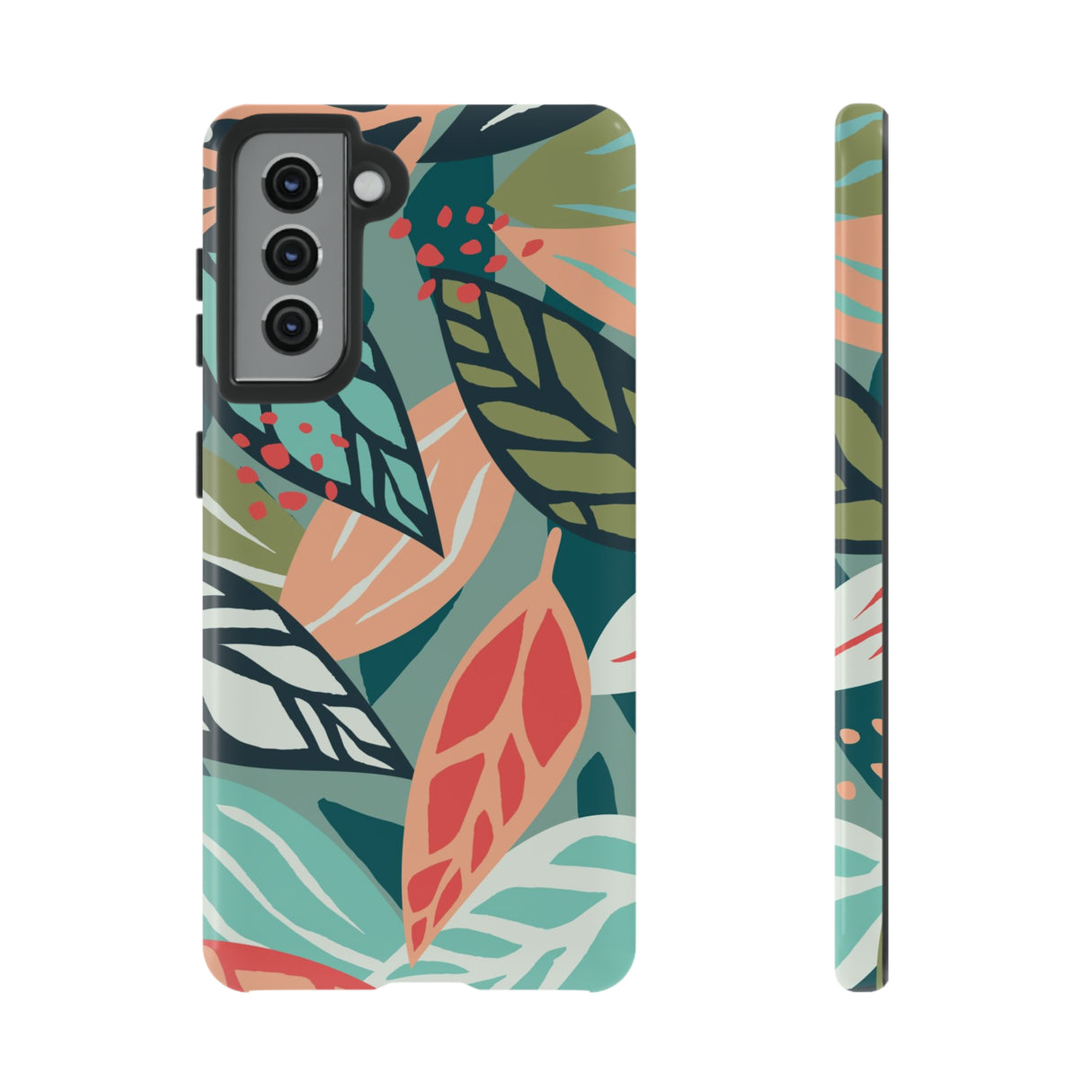 Mixed Tropical Leaf - Protective Phone Case