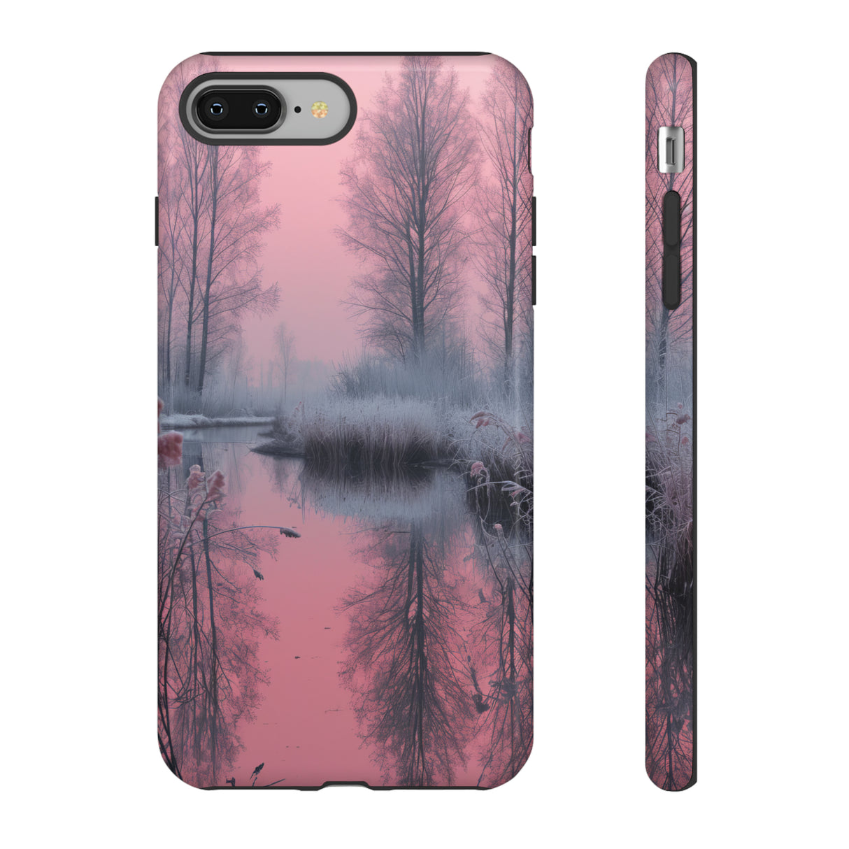 Pink Winter Lake Whisper - Schutzhülle fürs Handy