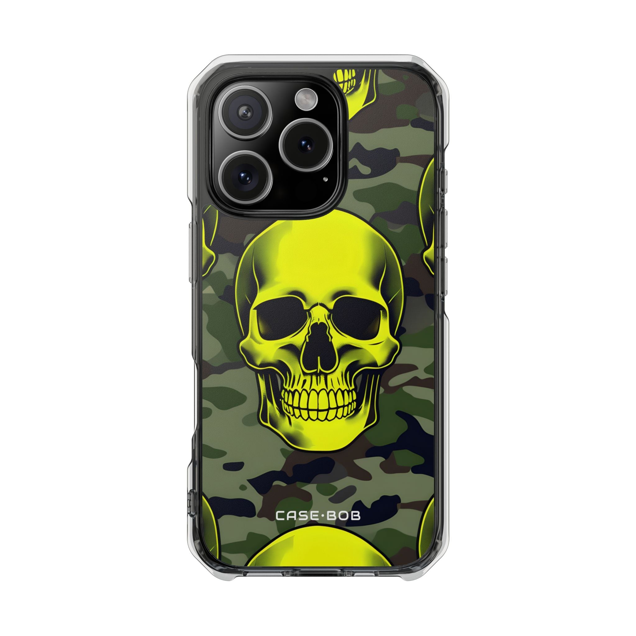 Neon Skull Camo iPhone 16 Pro Case - Impact