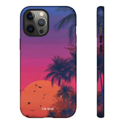 Tropical Sunset Silhouettes - iPhone Case