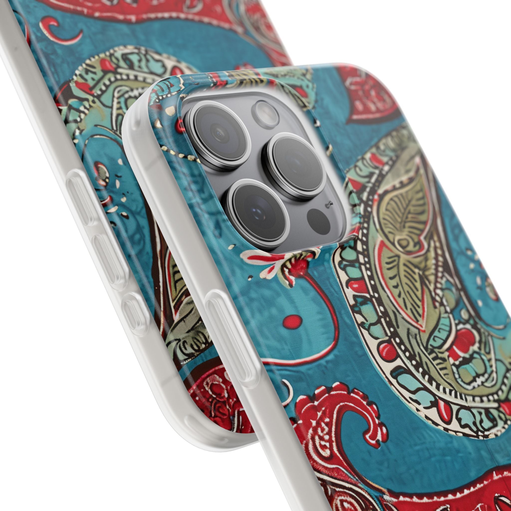 Vintage Paisley Elegance iPhone 15 - Flexi Phone Case