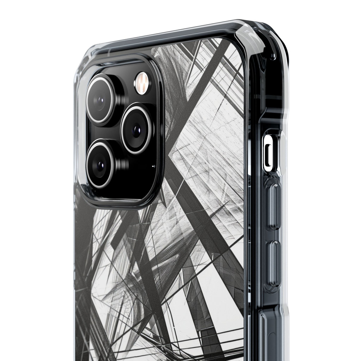 Monochrome Chaos - Phone Case for iPhone (Clear Impact - Magnetic)