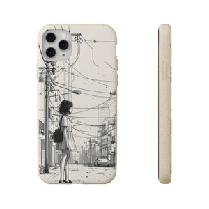 Urban Solitude Sketch | Biodegradable Phone Case