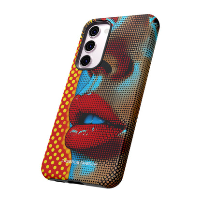 Yellow Red Pop Art Portrait - Tough Samsung S23 Phone Case