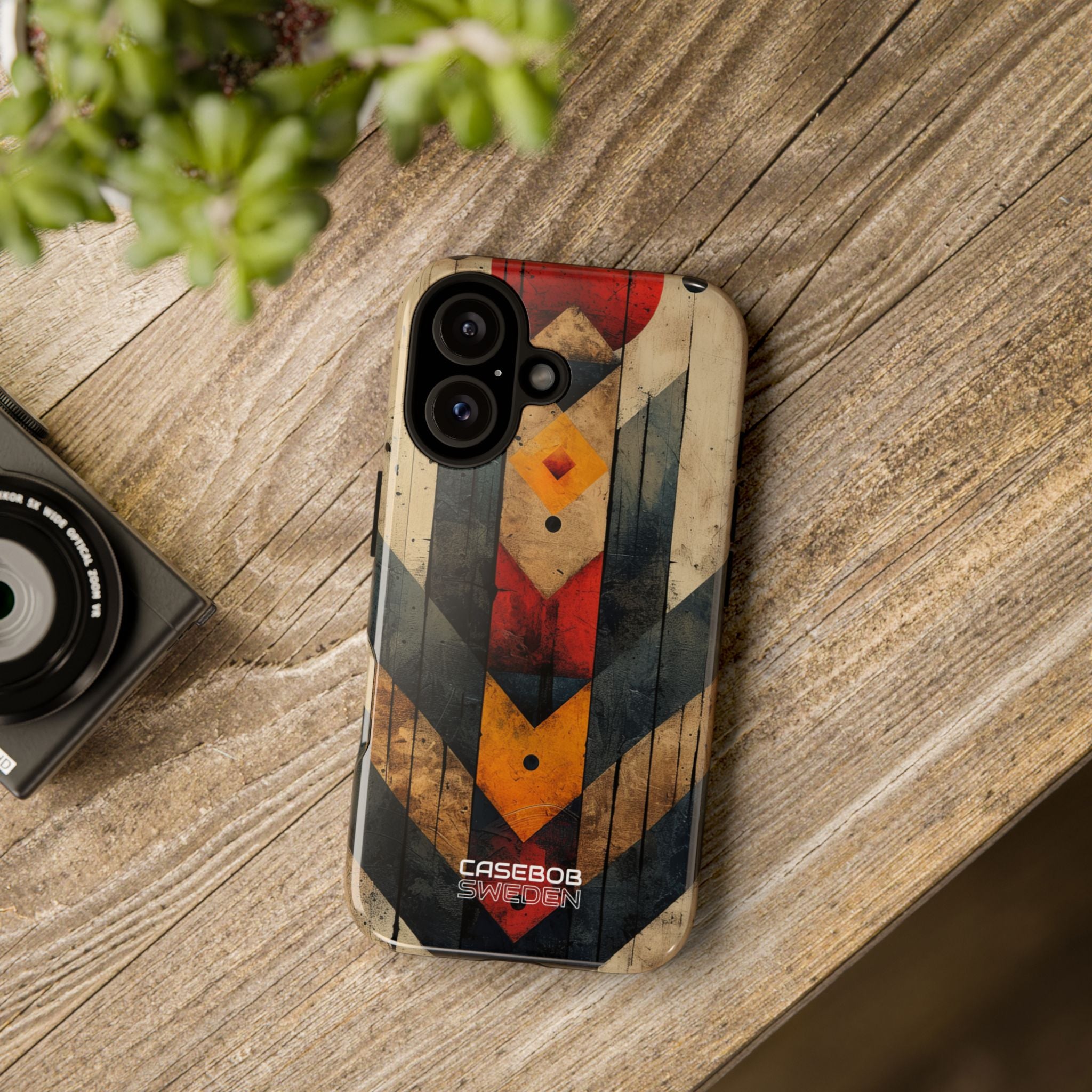 Geometric Fire Rise iPhone 16 - Tough