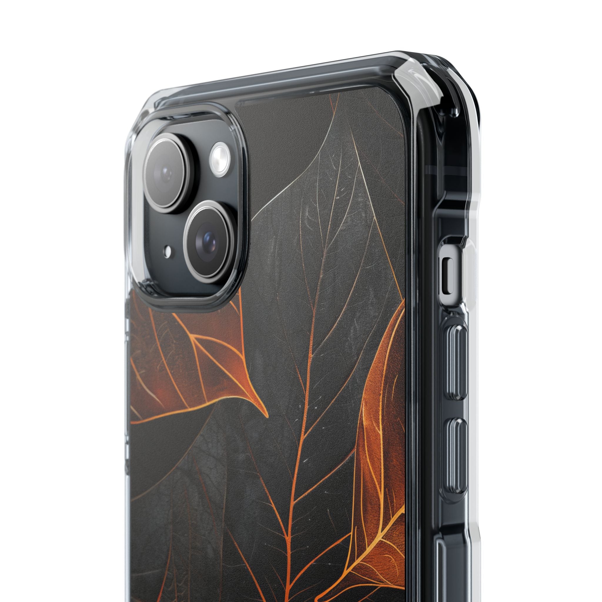 Autumn Leaf Elegance iPhone 15 - Clear Impact Phone Case