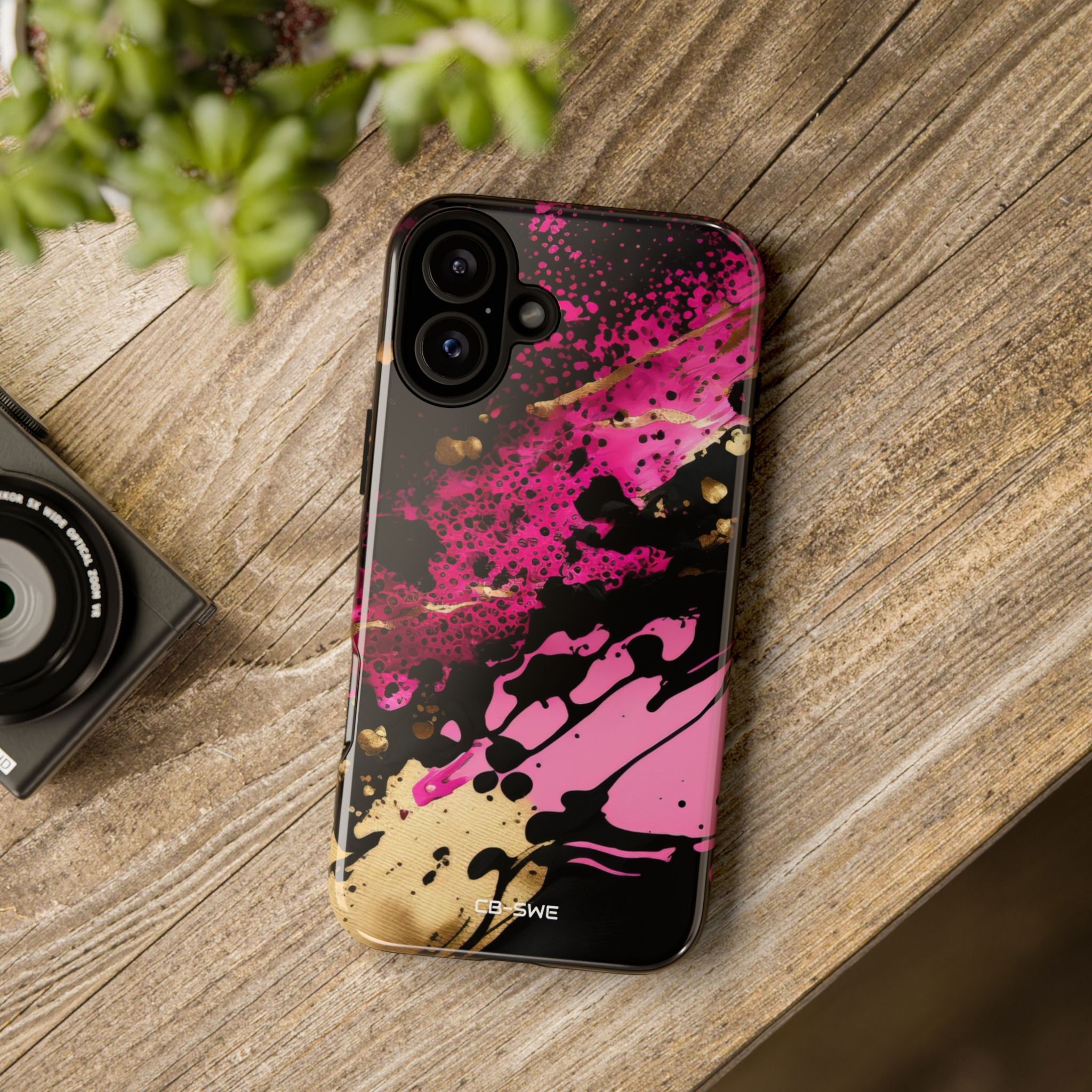 Dynamic Splatter Elegance - iPhone Case
