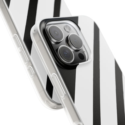 Diagonal Bands Noir iPhone 16 Pro Case - Soft