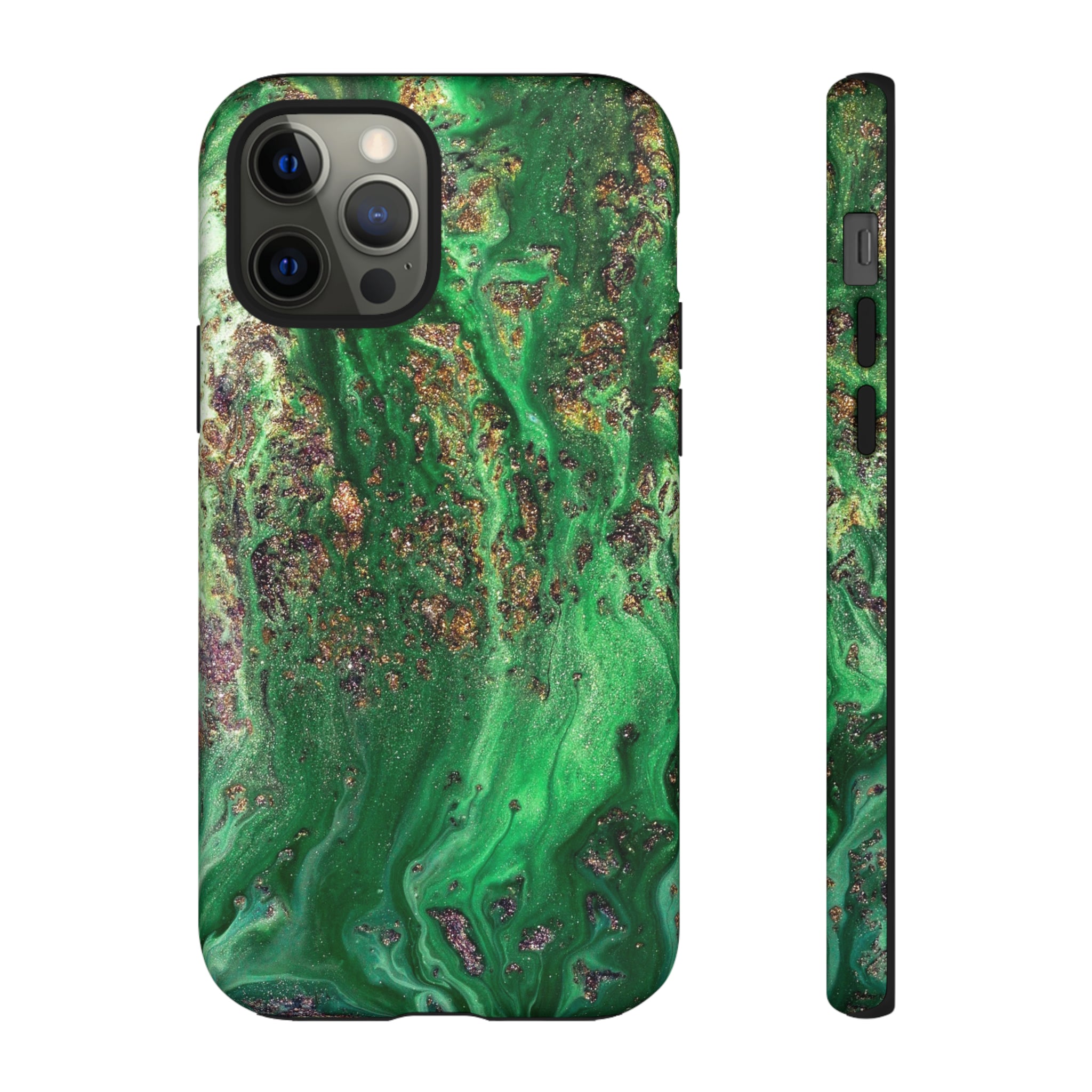 Green Sparkle Ink Art - Protective Phone Case