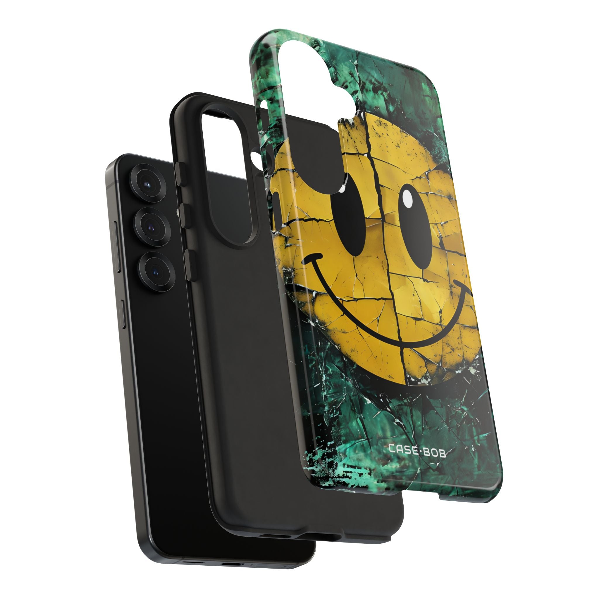Cracked Smiley Samsung S25 Case - Tough