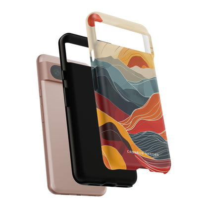 Harmonic Flow of Lines and Color Google Pixel 8 - Tough Phone Case