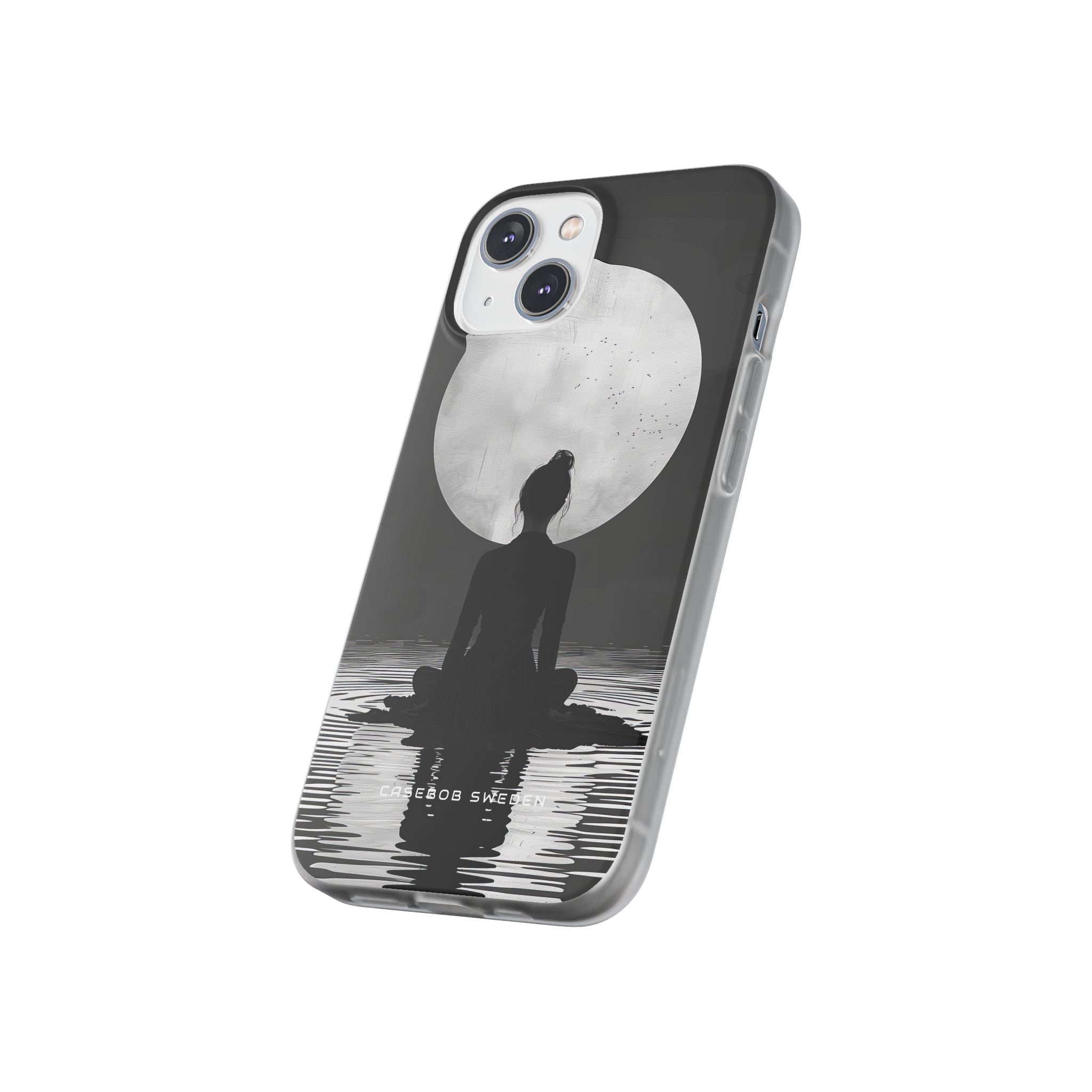 Zen Serenity Moon Reflection iPhone 14 - Flexi Phone Case