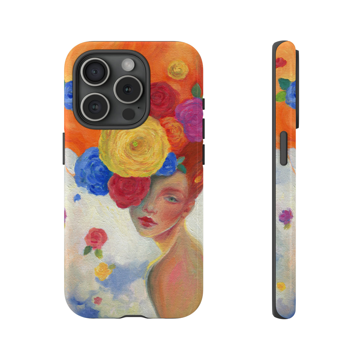 Oil Painting - Woman and Flowers - Protective Phone Case