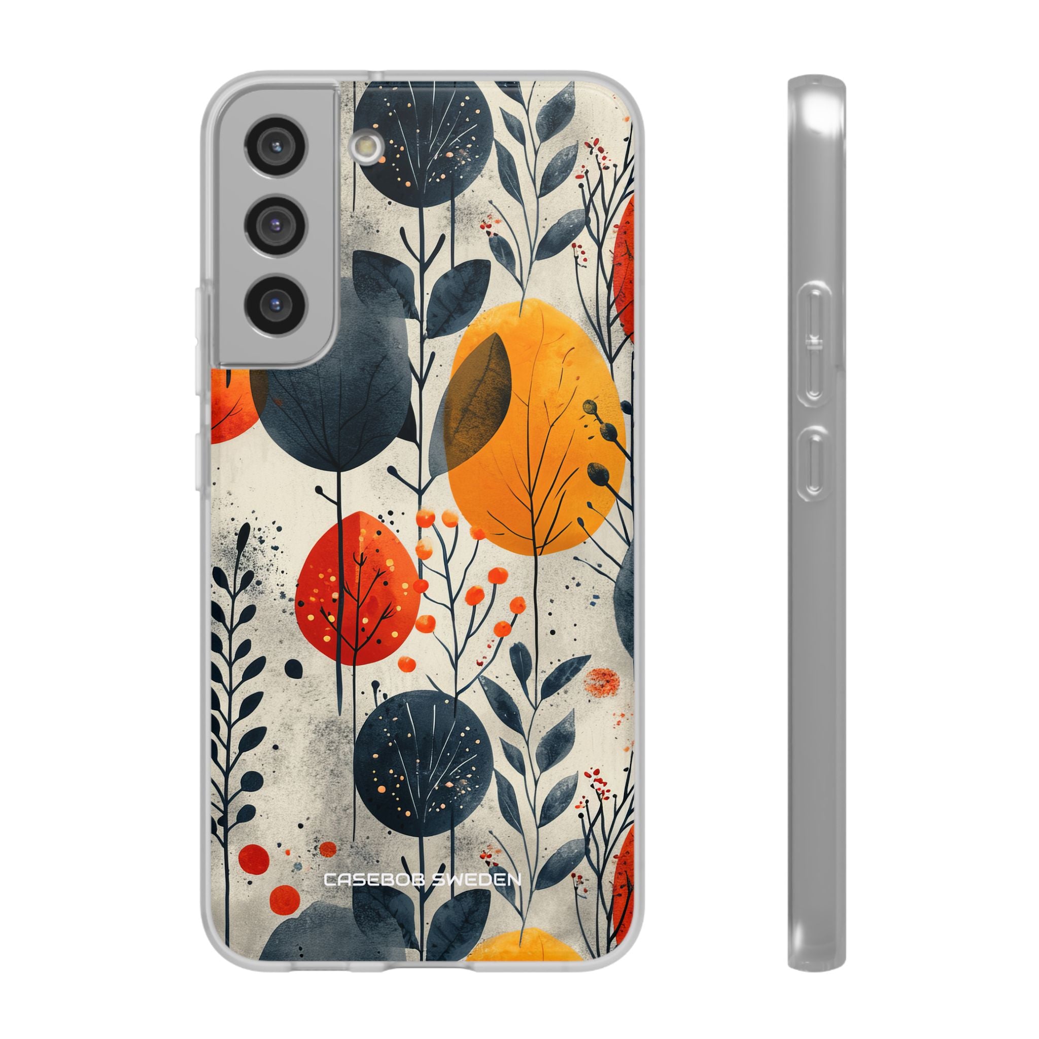 Modern Autumn Leaf Pattern - Flexi Samsung S22 Phone Case