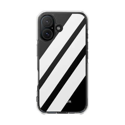 Diagonal Bands Noir iPhone 15 Case - Impact