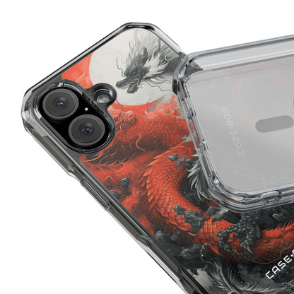 Twin Dragons Crimson iPhone 15 Case - Impact