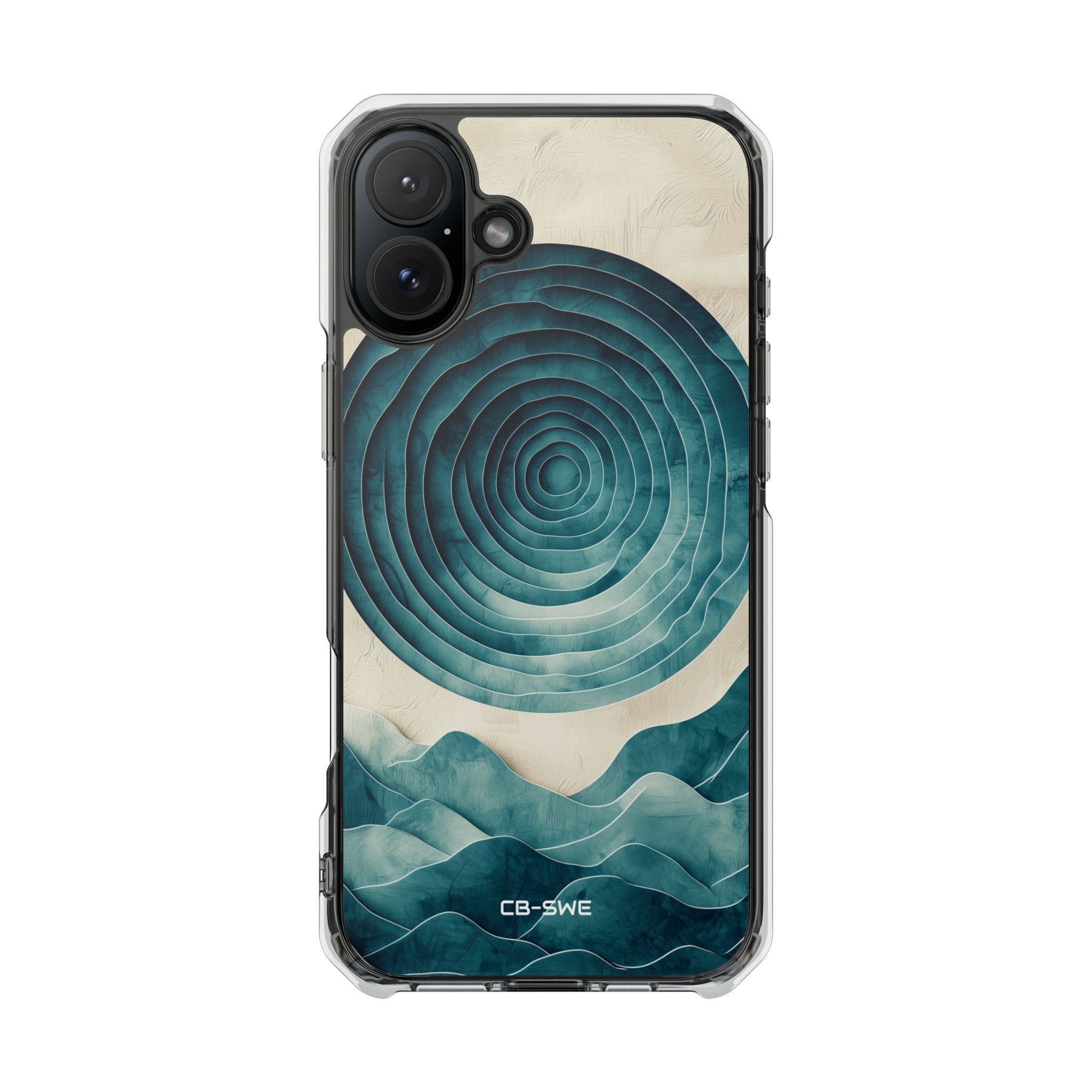 Waves Embrace Circles iPhone Case - Impact