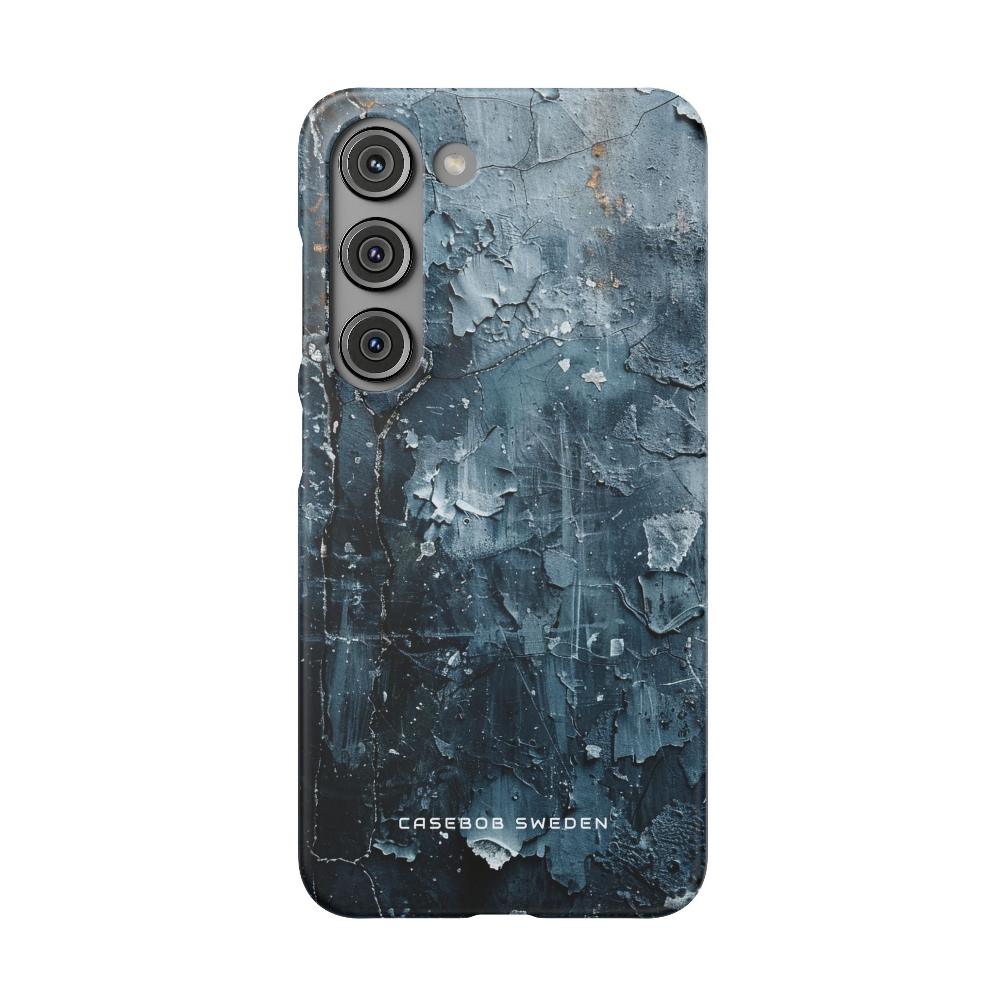 Weathered Blue Tapestry with Cracked Layers Samsung S23 - Slim Phone Case