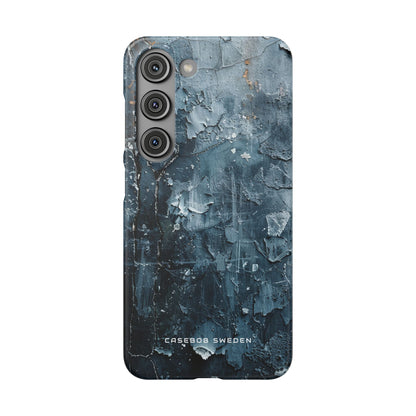 Weathered Blue Tapestry with Cracked Layers Samsung S23 - Slim Phone Case