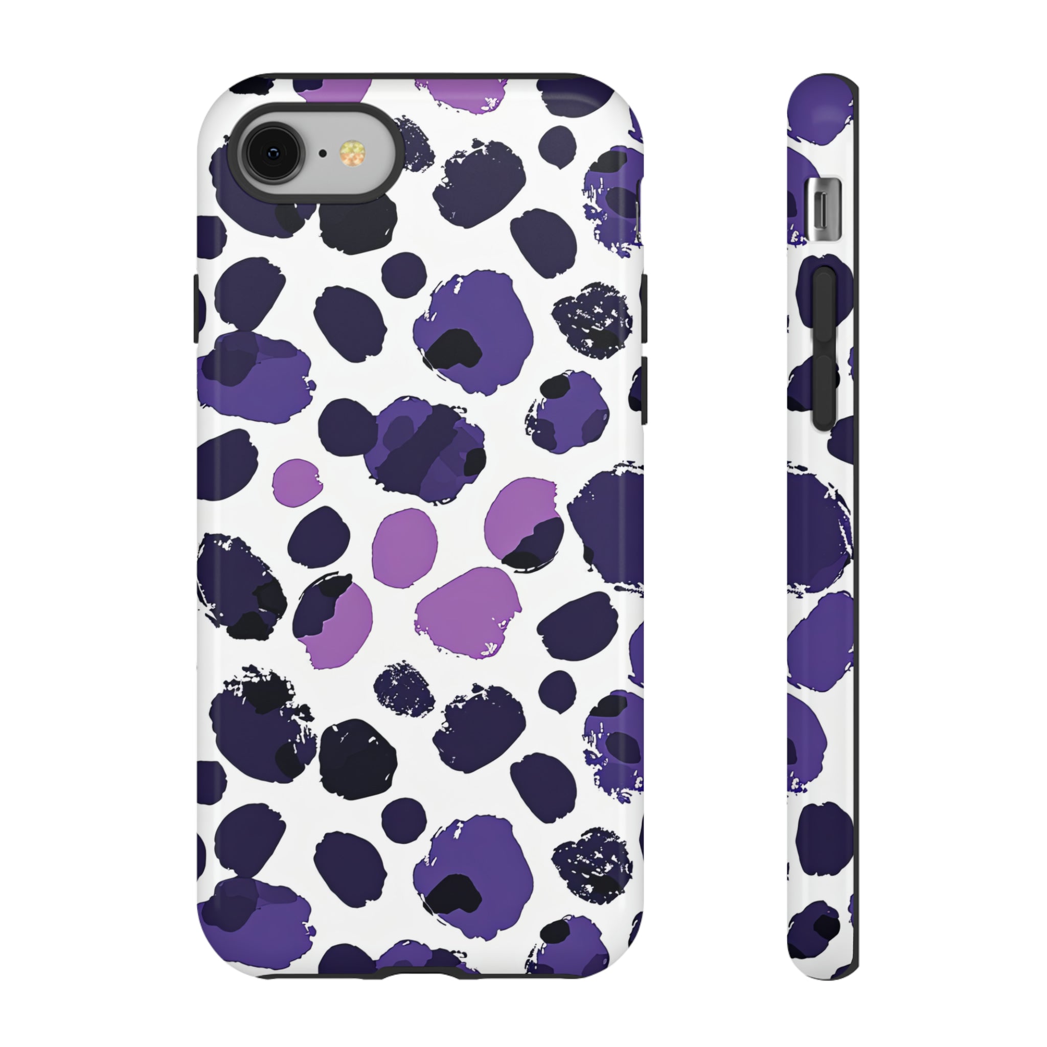 Purple Dots Abstract Minimal Case - Protective Phone Case