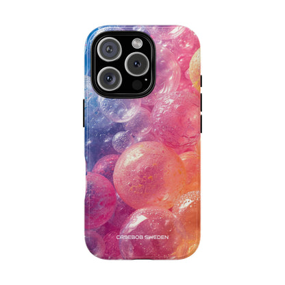 Pink Blue Glossy Spheres - Tough iPhone 16 Phone Case