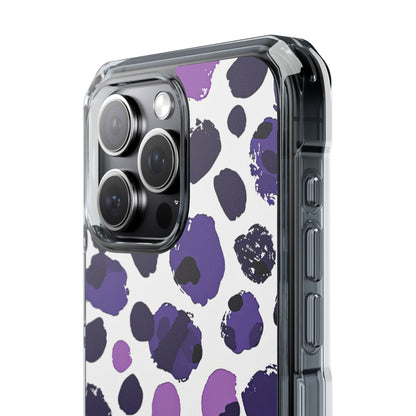 Purple Inkblots iPhone 15 - Clear Impact Phone Case