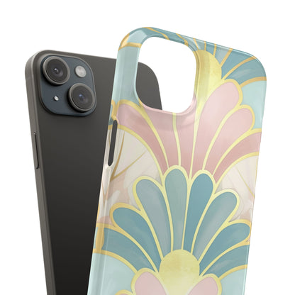 Pastel Deco Elegance - Slim iPhone 15 Phone Case