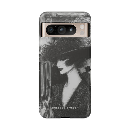 Timeless Elegance in Monochrome Google Pixel 8 - Tough Phone Case